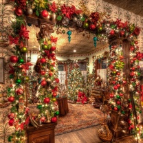 New Year House Decorations and Design wallpaper 208x208