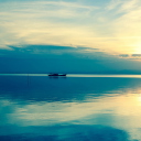 Horizon Between Sky And Sea wallpaper 128x128