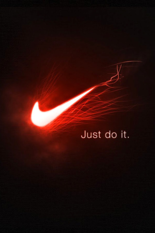 Das Nike Advertising Slogan Just Do It Wallpaper 320x480