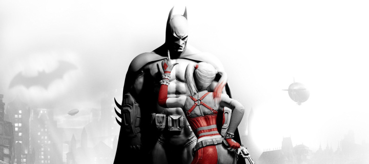 Sfondi Batman Arkham Knight with Harley Quinn 720x320