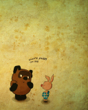 Fondo de pantalla Russian Winnie The Pooh 128x160