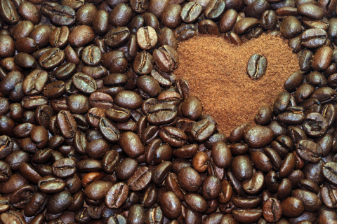 Das In Love With Coffee Wallpaper 480x320