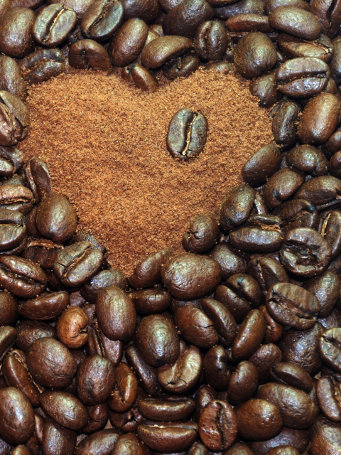 In Love With Coffee wallpaper 480x640