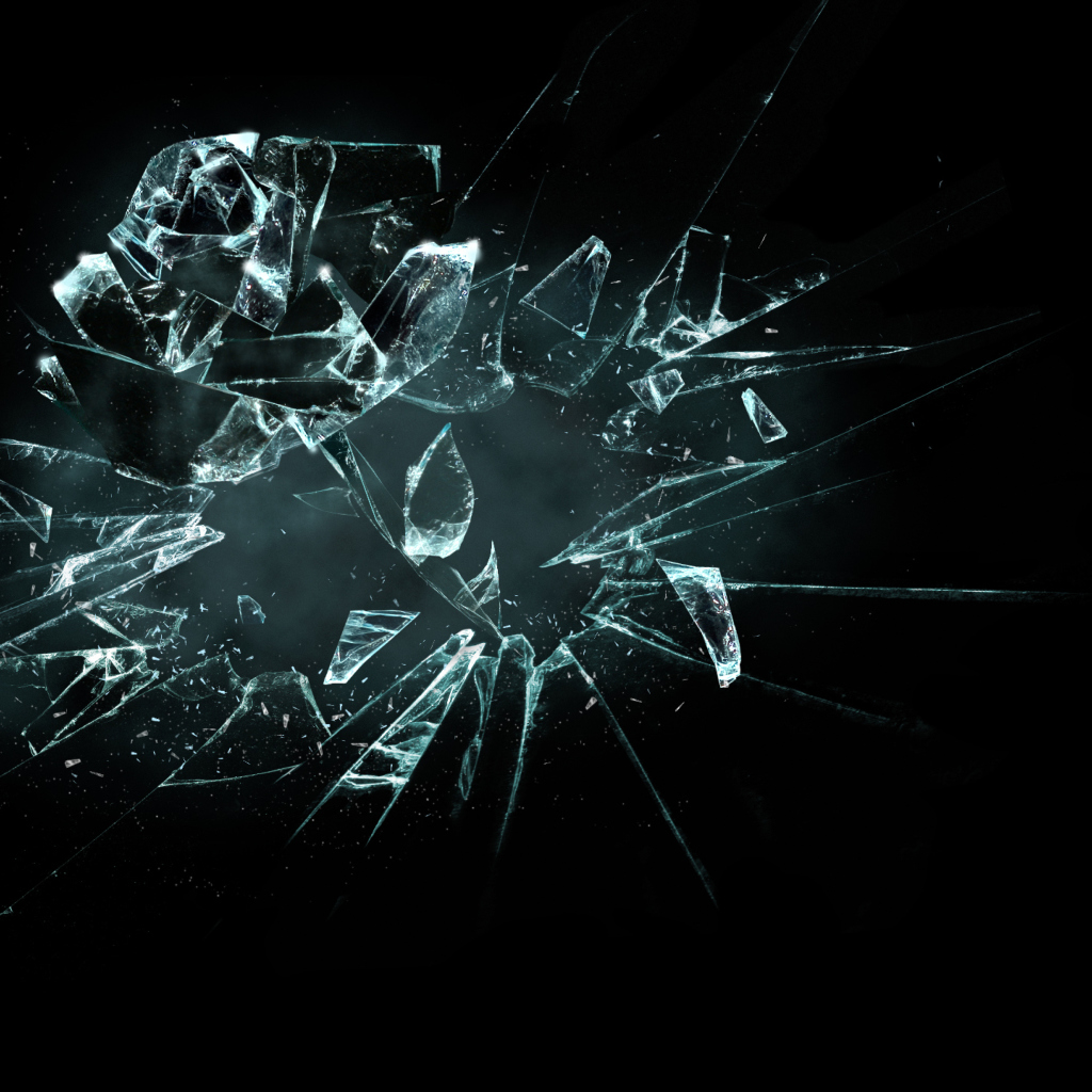 Fondo de pantalla 3D Broken Glass 1024x1024