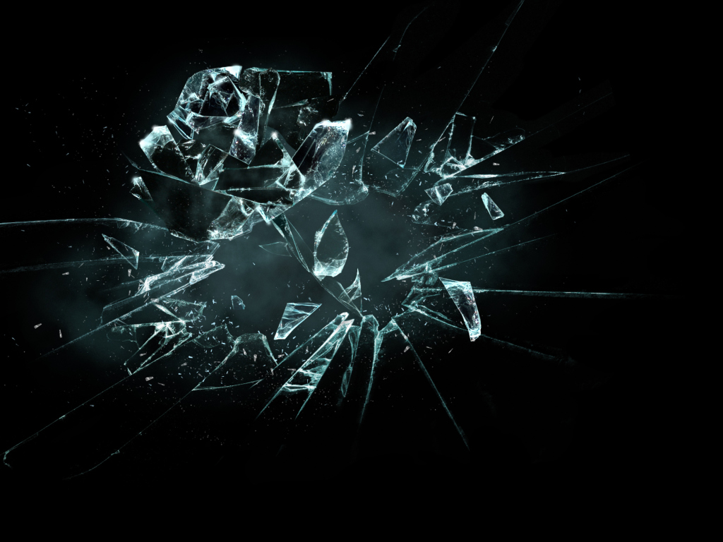 Fondo de pantalla 3D Broken Glass 1024x768