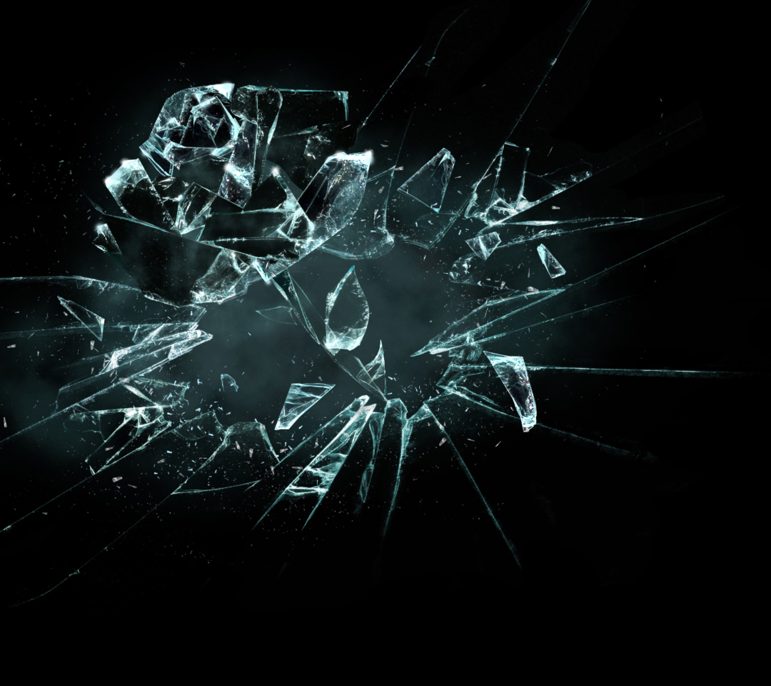 Das 3D Broken Glass Wallpaper 1080x960