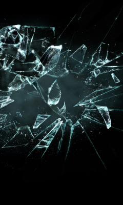 3D Broken Glass wallpaper 240x400