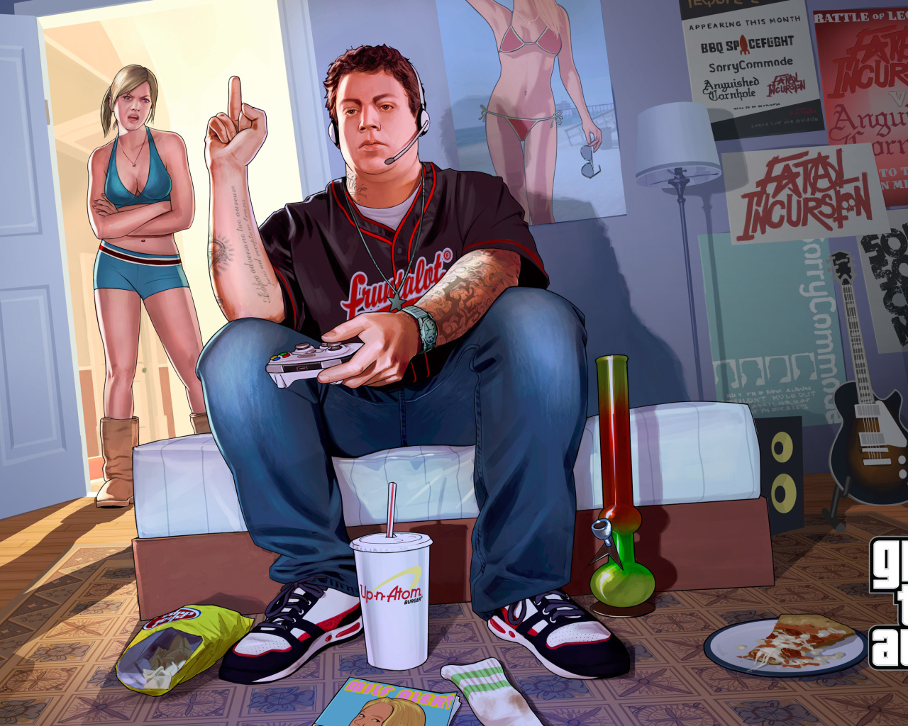 Das Grand Theft Auto V Jimmy Gamer Wallpaper 1280x1024