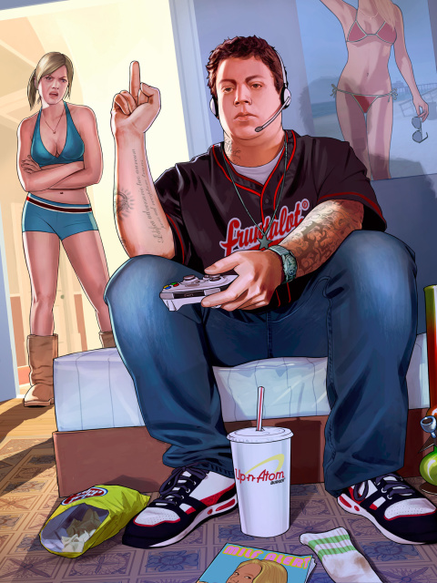 Fondo de pantalla Grand Theft Auto V Jimmy Gamer 480x640