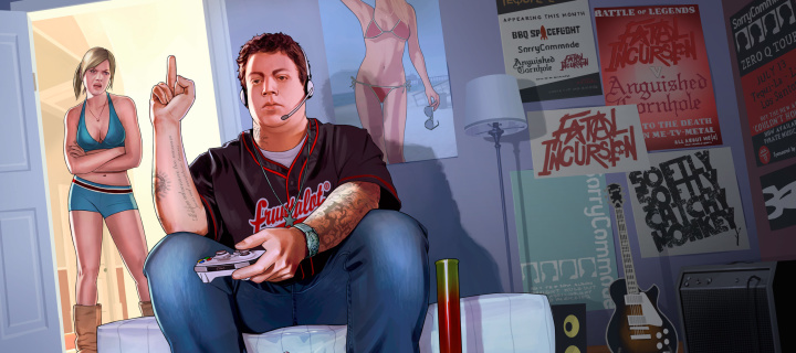 Sfondi Grand Theft Auto V Jimmy Gamer 720x320