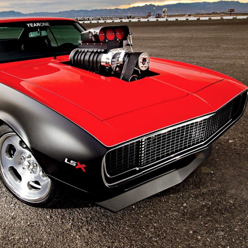 Sfondi Chevrolet Hot Rod Muscle Car with GM Engine 1024x1024