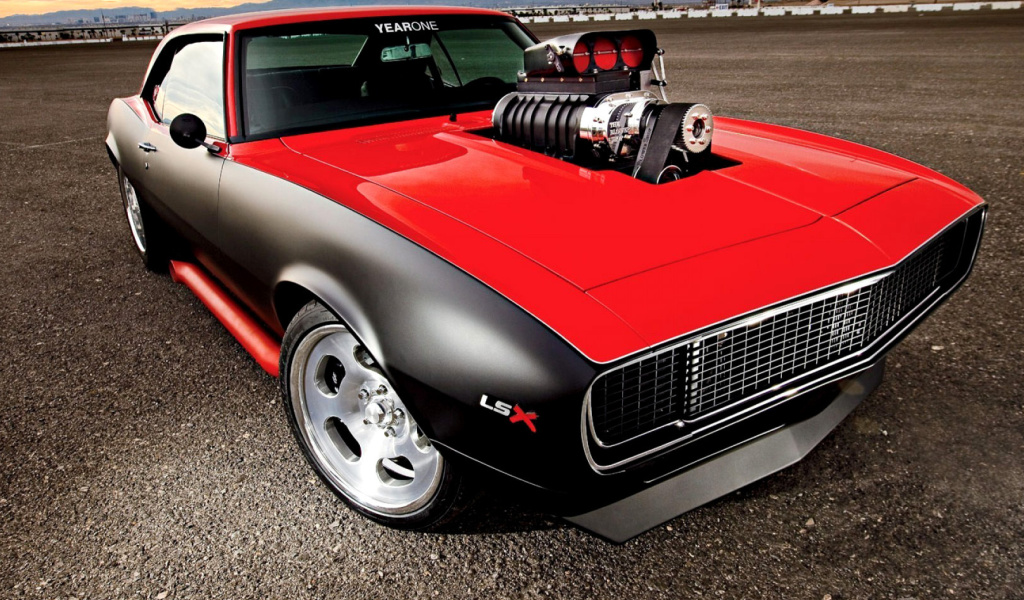 Sfondi Chevrolet Hot Rod Muscle Car with GM Engine 1024x600