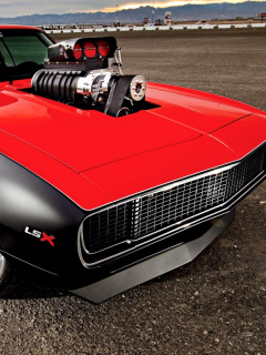 Обои Chevrolet Hot Rod Muscle Car with GM Engine 240x320