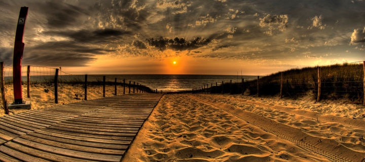 Sunset Ocean Sand screenshot #1 720x320