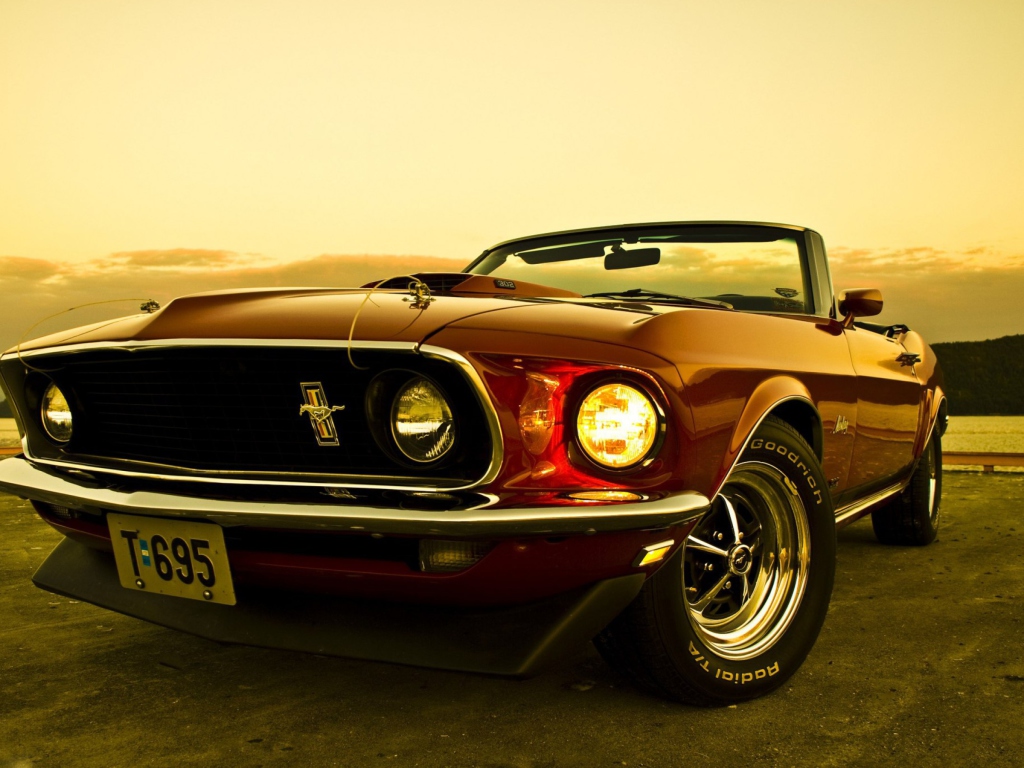 1969 Ford Mustang wallpaper 1024x768