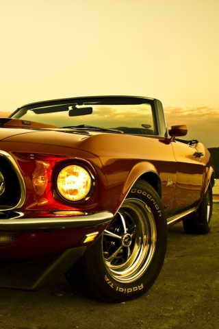 Fondo de pantalla 1969 Ford Mustang 320x480