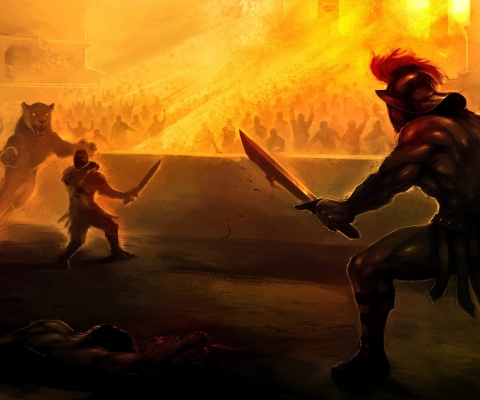 Gladiator Arena Fighting Game wallpaper 480x400