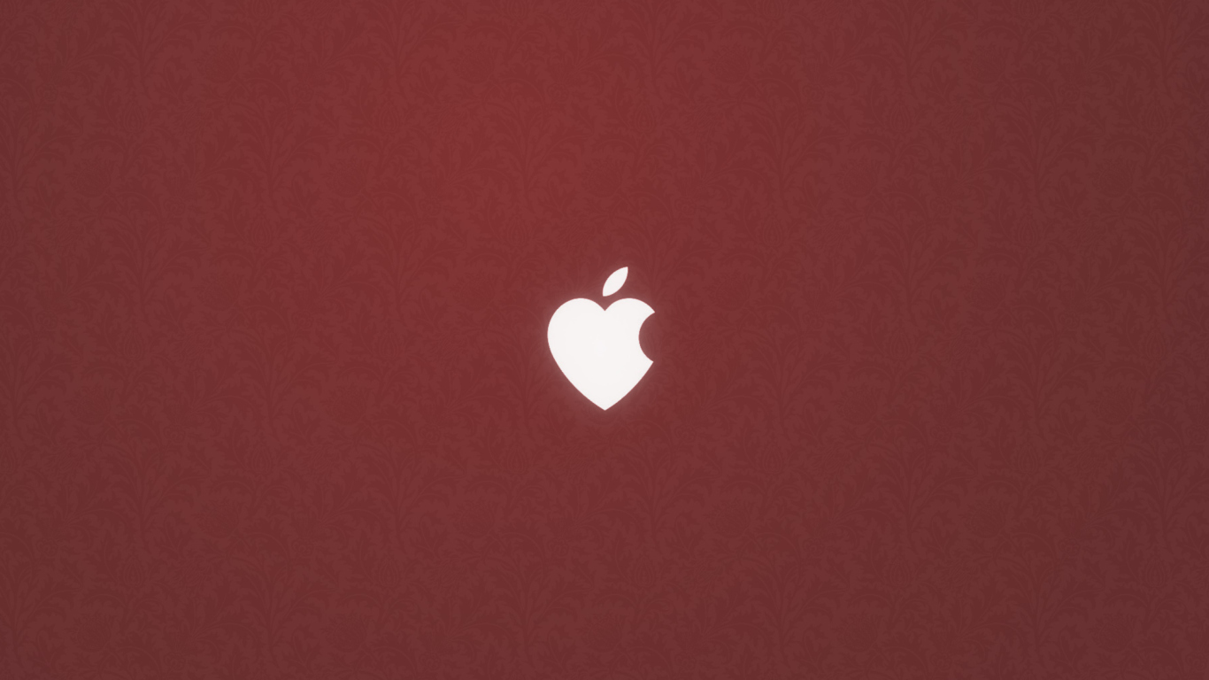 Screenshot №1 pro téma Apple Love 1366x768