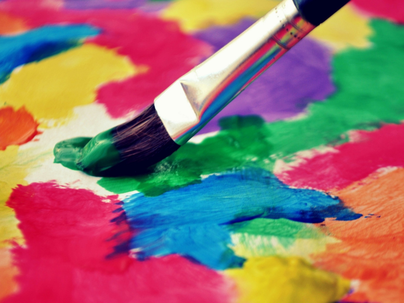 Das Art Brush And Colorful Paint Wallpaper 1400x1050