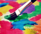 Das Art Brush And Colorful Paint Wallpaper 176x144