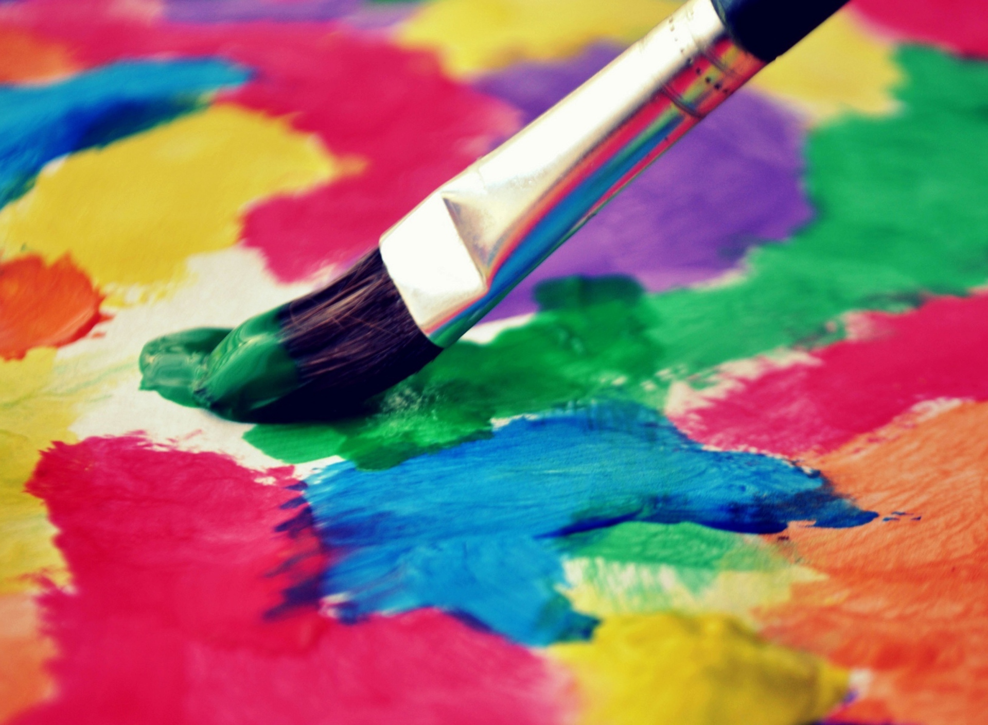 Art Brush And Colorful Paint wallpaper 1920x1408