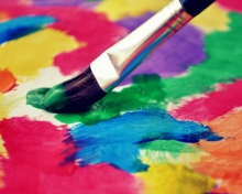 Das Art Brush And Colorful Paint Wallpaper 220x176