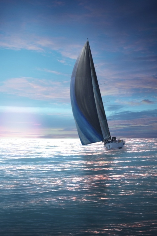 Das Sailing Boat Wallpaper 640x960