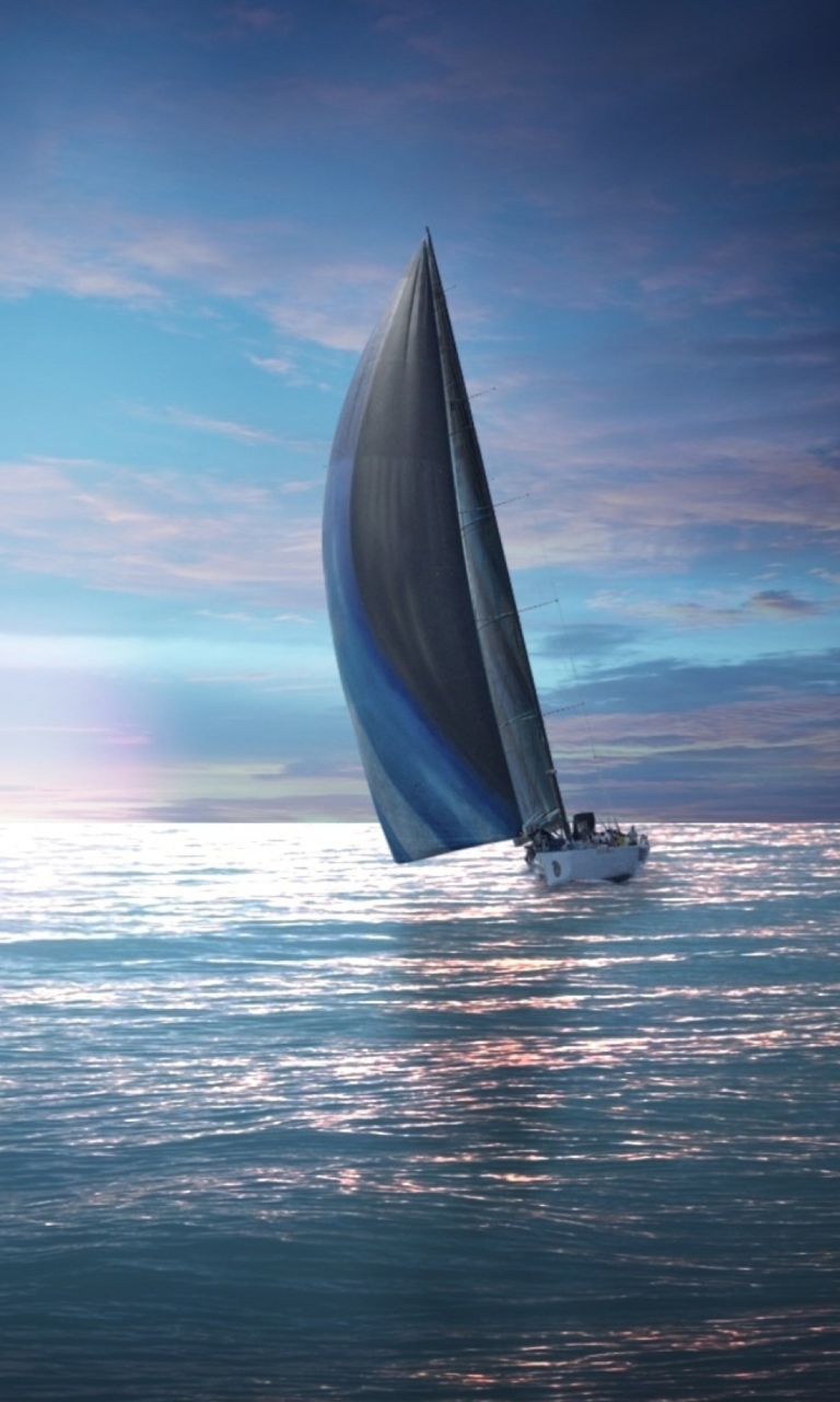 Das Sailing Boat Wallpaper 768x1280