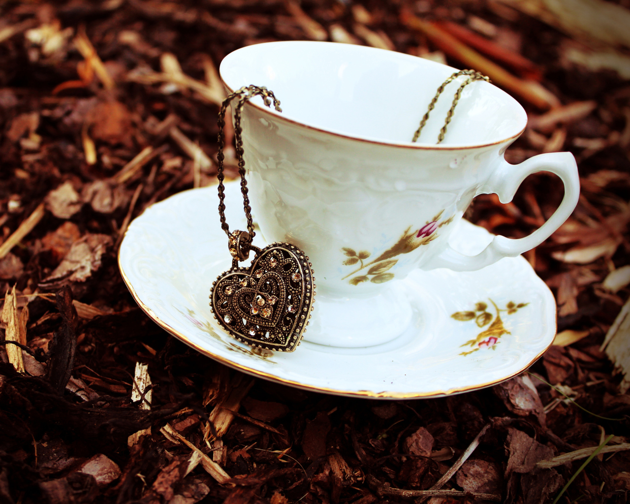 Screenshot №1 pro téma Heart Pendant And Vintage Cup 1280x1024