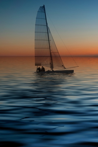 Boat At Sea screenshot #1 320x480