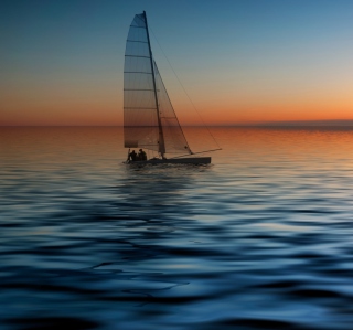 Kostenloses Boat At Sea Wallpaper für iPad mini 2