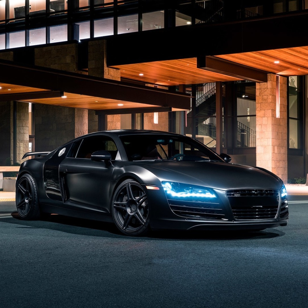 Das Audi R8 Black Body Kit Wallpaper 1024x1024