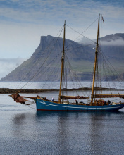 Обои Bay Faroe Islands, Denmark 176x220
