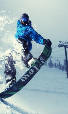 Fondo de pantalla Snowboarder 240x400