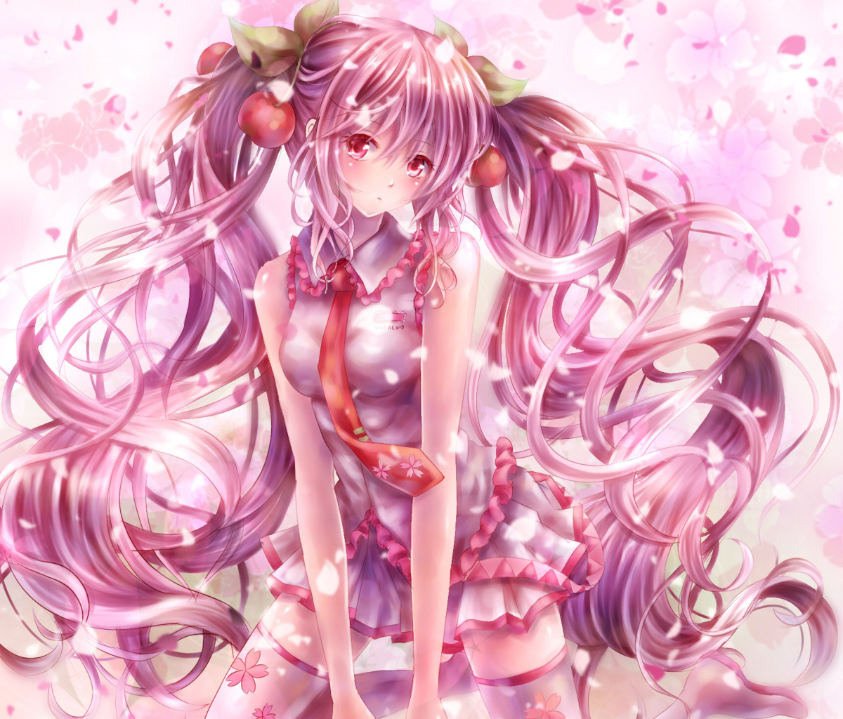 Обои Vocaloid, Sakura Miku 1200x1024