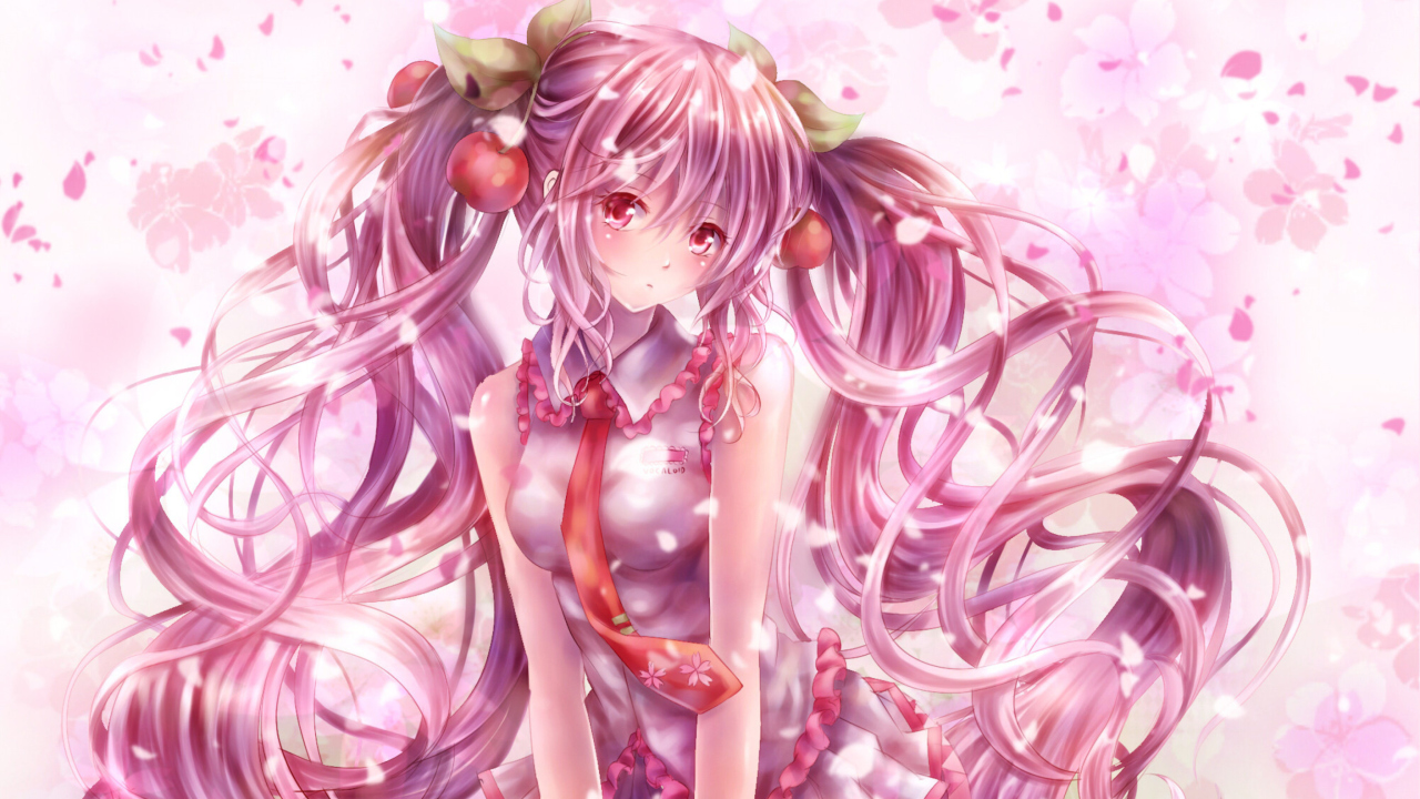 Screenshot №1 pro téma Vocaloid, Sakura Miku 1280x720