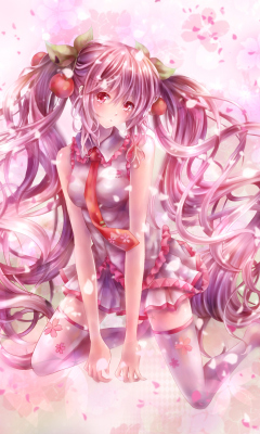 Screenshot №1 pro téma Vocaloid, Sakura Miku 240x400