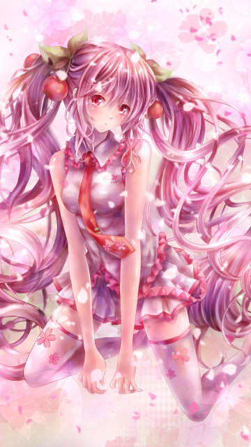 Screenshot №1 pro téma Vocaloid, Sakura Miku 360x640