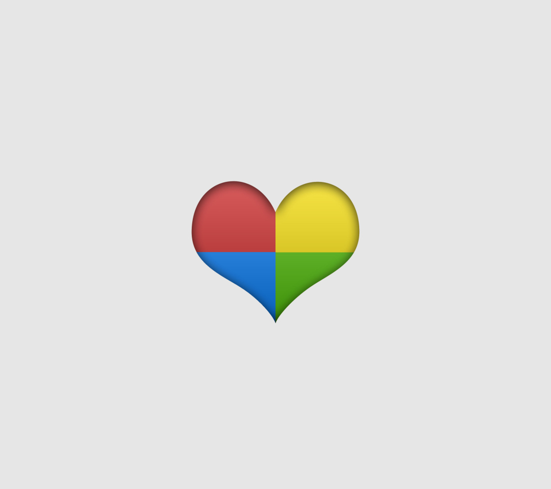 Das Google Heart Wallpaper 1080x960