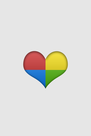 Das Google Heart Wallpaper 320x480