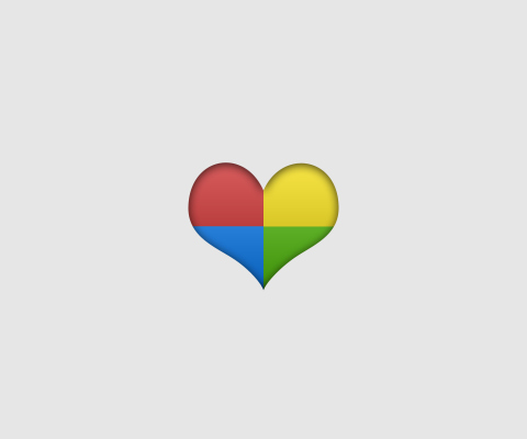 Das Google Heart Wallpaper 480x400