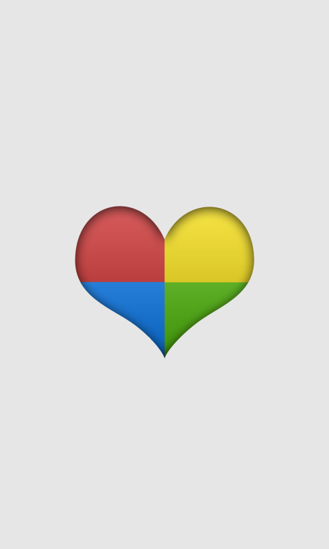 Fondo de pantalla Google Heart 480x800