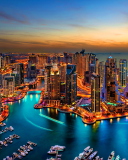 Das Dubai Marina And Yachts Wallpaper 128x160