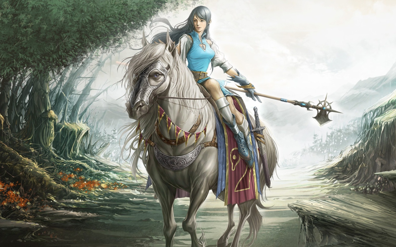 Das Girl On A Horse Wallpaper 1280x800