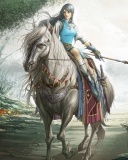 Das Girl On A Horse Wallpaper 128x160