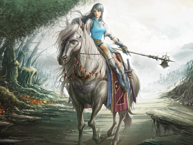 Das Girl On A Horse Wallpaper 640x480