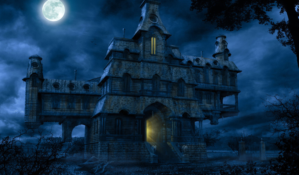 A Haunted House wallpaper 1024x600