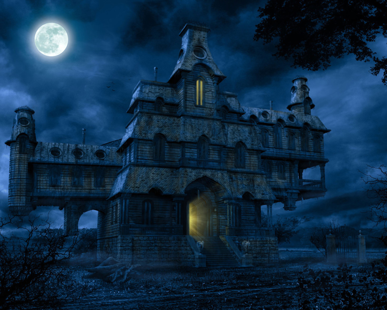 Das A Haunted House Wallpaper 1280x1024