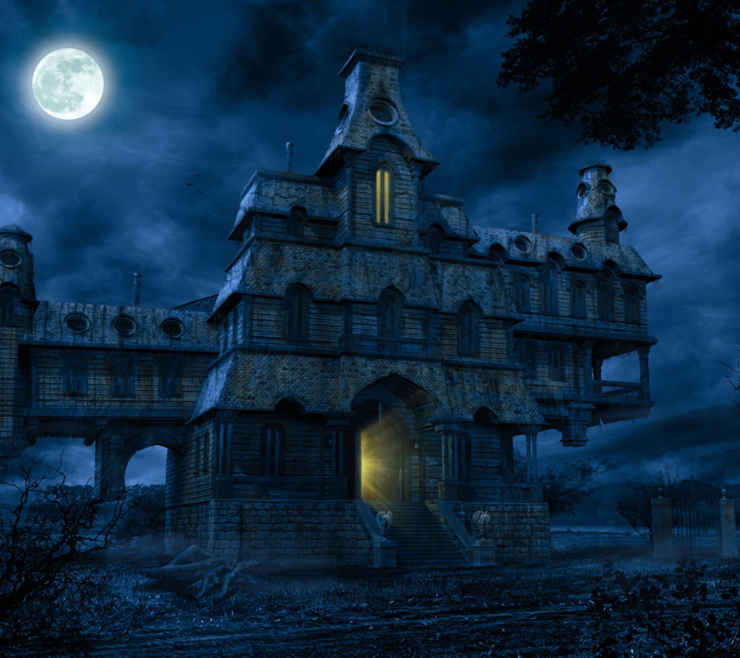 A Haunted House wallpaper 1440x1280