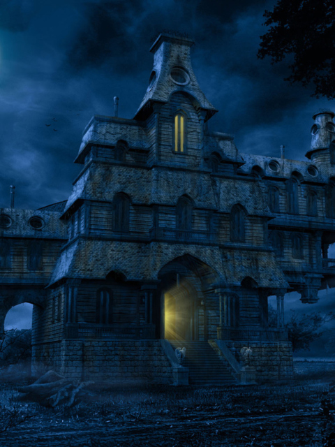 A Haunted House wallpaper 480x640